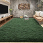 Tepook Fluffy Large Rugs for Living Room, Area Rug 6x9 Soft Carpet for Bedroom, Modern Shaggy Rug for Kids Boys Girls, Plush Indoor Nursery Home Decor Rug with Non-Slip Bottom, Dark Green