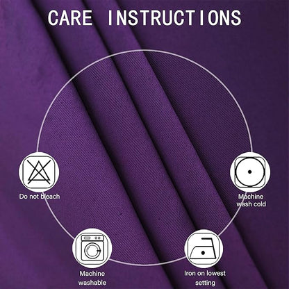 LEMOMO Purple Thermal Blackout Curtains/52 x 95 Inch/Set of 2 Panels Room Darkening Curtains for Bedroom