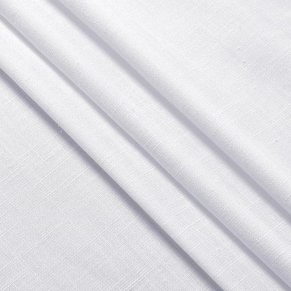 Snow White Linen Curtains 90 Inches Long for Living Room Light Filtering Semi Sheer Curtain Back Tab Luxury Neutral Coastal Modern Farmhouse Decor Drapes for Bedroom Dinner Room 52x90, 2 Panels