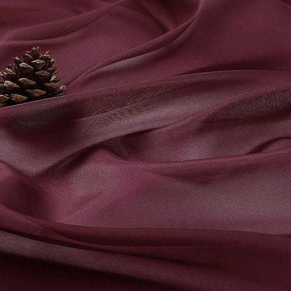 OVZME Burgundy Sheer Curtains 108 Inches Long 2 Panels Set, 59 Inch Extra Wide Lightweight Airy Burgundy Sheer Curtain for Living Room Bedroom, Filmy Voile Rod Pocket, 59Wx108L Inches