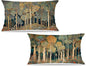 Rustic William Morris Inspired Forest Green Pillow Covers 12x20 Set of 2,Vintage Botanical Nature Landscape Decorative Throw Pillow Covers for Home Bedroom Living Room