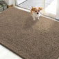 OLANLY Dog Door Mat for Muddy Paws 50x30, Absorbs Moisture and Dirt, Absorbent Non-Slip Washable Doormat, Quick Dry Chenille Mud Mat for Dogs, Entry Indoor Entryway Carpet for Inside Floor, Tan