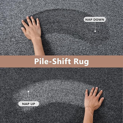 FinRèc 2x6 Washable Runner Rugs for Kitchen Hallway Bedroom, Low Pile Thin Rug Solid Color, Non-Slip Carpet Indoor for Home Decor (Grey)