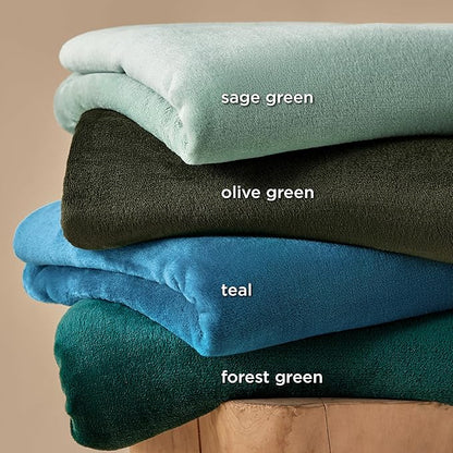 Bedsure GentleSoft Fleece Blanket California King Sage Green - Lightweight Plush Fuzzy Cozy Soft Bed Blankets, 102x96 inches