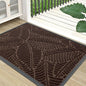 Colorxy Waterproof Doormat, Sturdy Natural Rubber Front Door Mats, Non Slip Low Profile Indoor Outdoor Entrance Mat, Stain Resistant Easy Clean Floor Mat for Patio or Entryway, 47''x17'', Dark Brown