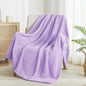 Exclusivo Mezcla Fleece Throw Blanket Extra Large, Super Soft and Warm Blankets for Couch, Sofa and Bed Waffle Textured, Cozy, Fuzzy and Lightweight (Lilac Purple, 50x70 Inches)