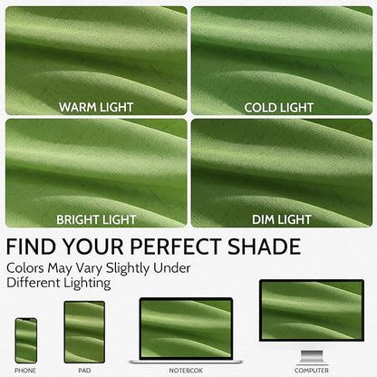 Nanspring Lime Green Linen Blend Light Filtering Back Tab Curtains 108 Inches Long, Semi Sheer Privacy Drapes for Living Room & Bedroom, 52x108 inch, 2 Panels