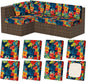 8Pcs Stretch Patio Cushion Covers, Outdoor Couch & Sofa Replacement Slipcovers for Patio Furniture Cushion Covers, Washable Reusable Furniture Protector