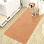 OLANLY Dog Door Mat for Muddy Paws 47x24, Absorbs Moisture and Dirt, Absorbent Non-Slip Washable Doormat, Quick Dry Chenille Mud Mat for Dogs, Entry Indoor Entryway Carpet for Inside Floor, Orange