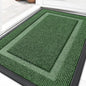 OLANLY Front Door Mat Indoor Outdoor Entrance, Waterproof All-Season, All-Weather Doormat, Sturdy Natural Rubber, Fade Resistant, Low Profile, Easy Clean Patio Porch Entryway Mat, 29.5x17, Green