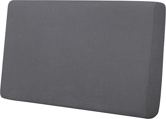 Easy-Going Stretch Loveseat Cushion Cover Sofa Cushion Furniture Protector Sofa Seat Sofa Slipcover Sofa Cover Soft Flexibility with Elastic Bottom(Loveseat Cushion, Grey)