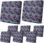 Newwiee 8Pcs Patio Cushion Covers Stretch Outdoor Cushion Cover Replacement for Patio Furniture Sofa Couch Slipcovers, Soft Flexibility Washable Furniture Protector(Paisley,Retro Color)