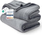 Bedsure GentleSoft Fleece Bed Blankets Queen Size Grey - Soft Warm Spring Blanket Lightweight Cozy Anti-Static Microfiber, Room Home Decor Gifts for Women and Men, 90x90 inches