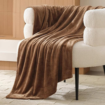 Bedsure GentleSoft Orange Throw Blanket for Couch - 300GSM Soft Cozy Fleece Blankets for Home Decor Gifts, 50x60 Inches