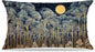 Rustic William Morris Night Forest Moon Decor Pillow Covers 12x20,Vintage Dark Gold Botanical Nature Landscape Decorative Throw Pillow Covers for Home Bedroom Living Room
