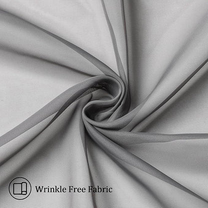 Aiyufeng Charcoal Grey Sheer Curtains, 84 inches Long, 2 Panels Sets, for Living Room/Bathroom/Basement, Rod Pocket, 2PCS, 40Wx84L