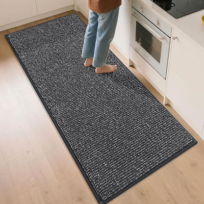 BEQHAUSE Kitchen Runner Rugs 32"x72", Non-Slip Kitchen Mats for Floor, Super Absorbent and Stain Resistant Kitchen Rug, Machine Washable Rugs for Kitchen, Hallway, Laundry & Sink, Charcoal