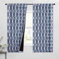 Beauoop 100% Blackout Curtains 63 Inches Long 2 Panels for Bedroom Living Room Blue Moroccan Geo Room Darkening Thermal Insulated Soundproof Rod Pocket Back Tab Window Treatments Drapes, 50x63