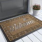 Yimobra Welcome Mat, Heavy Duty Sturdy Door Mats for Home Entrance Outdoor Indoor, Front Doormat for Outside Patio Floor Entry Porch Garage Office, Waterproof, Low Profile, 36x24, Brown