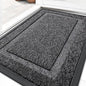 OLANLY Front Door Mat Indoor Outdoor Entrance, Waterproof All-Season, All-Weather Doormat, Sturdy Natural Rubber, Low Profile, Easy Clean Patio Porch Entryway Mat, 35x23, Black and White