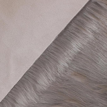 linmopm Faux Fur Rug Sheepskin Shag Fluffy Fuzzy Grey 3x3 ft Rugs for Bedroom Bedside Bed Floor Living Room Plush Round High-Density Cushion Carpet Super Sofa Cover