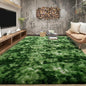 Tepook Fluffy Large Rugs for Living Room, Area Rug 6x9 Soft Carpet for Bedroom, Modern Shaggy Rug for Kids Boys Girls, Plush Indoor Nursery Home Decor Rug with Non-Slip Bottom, Tie-Dyed Dark Green