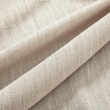 MYSKY HOME Oatmeal French Door Curtains for Door Window 40 Inch Length 2 Panels Short Semi Sheer Light Filtering Curtain for Glass Small Window Drapes Rod Pocket for Bedroom Bathroom, Taupe, 26" Wide