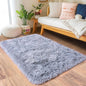 Small Rugs for Bedroom, Fluffy 2x3 Rug Throw Non Slip for Bedside Dorm Kids Room, Plush Comfy Shag Carpet for Home Decor Aesthetic, Grey