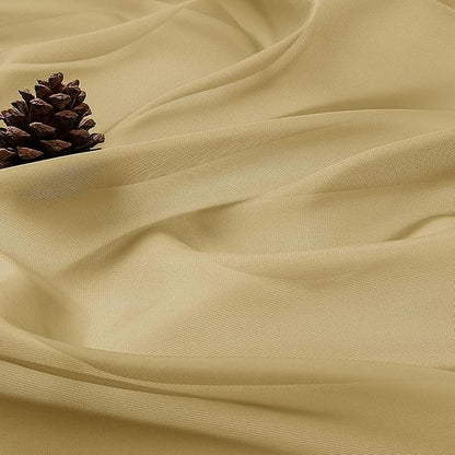 OWENIE Sheer Gold Curtains, Sheer Curtains 63 inch Length 2 Panels Set, Rod Pocket Voile Fimly Sheer Drapes for Living Room Bedroom, 2pcs, Gold, Each 59" W x 63" L