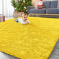 OLANLY 8x10 Machine Washable Large Area Rugs for Living Room, Bedroom, Soft Fluffy Shaggy Bedside Rug, Indoor Floor Carpet for Kids Girls and Boys, Dorms, Nursery, Home Decor Aesthetic, Yellow