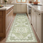 Kitchen Runner Rug Non Slip Washable 2.5x8, Soft Low Pile Entryway Rug Runners for Hallways,Carpet Runner for Living Room,Kitchen, Laundry, Bathroom(Light Green,2.5'x8')