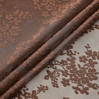 YJ YANJUN Vintage Lace Curtains 84 Inches Long-Victorian Floral Boho Brown Sheer Curtains for Living Room Bedroom, Light-Filtering Rustic Farmhouse Window Treatment, Chocolate 2 Panels 52W x 84L