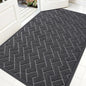OLANLY Front Door Mat Indoor Outdoor Entrance, Waterproof All-Season, All-Weather Doormat, Sturdy Natural Rubber, Low Profile, Easy Clean Patio Porch Entryway Mat, Herringbone Brick (Grey, 59x35)