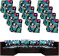 12 Pcs Stretch Patio Cushion Covers,Outdoor Couch Covers Replacement,Outdoor Couch & Sofa Slipcovers,for Patio Furniture Cushion Covers,Washable Reusable Furniture Protector (Summer Night ,Cover Only)