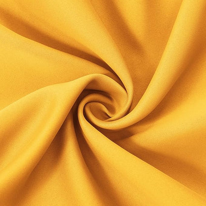 LEMOMO Yellow Thermal Blackout Curtains/42 x 84 Inch/Set of 2 Panels Room Darkening Curtains for Bedroom
