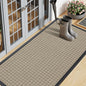 Smiry Front Door Mat Outside Entrance, Heavy Duty Natural Rubber Doormat, Non Slip, Trap Dirt and Moisture, Easy Clean, Low Profile Welcome Floor Mats for Indoor Outdoor Entry, 71x23 Inch, Beige