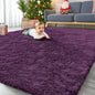 OLANLY 8x10 Machine Washable Large Area Rugs for Living Room, Bedroom, Soft Fluffy Shaggy Bedside Rug, Indoor Floor Carpet for Kids Girls and Boys, Dorms, Home Decor Aesthetic, Dark Purple