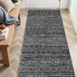 3x6 Washable Hallway Runner Rug - Moroccan Non-Slip Long Runners for Entryway Soft Modern Geometric Low-Pile Rugs for Kitchen Waterproof Neutral Carpet for Bedroom Bathroom Laundry 3x6 Black