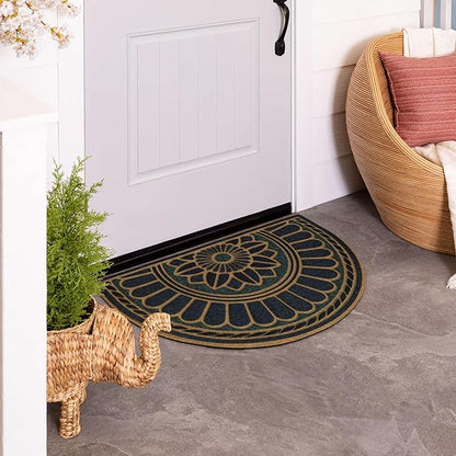 Mohawk Home Swirl Style Casual Ornamental Denim Blue 2' X 3' All Weather Outdoor Door Mat Perfect for Porch, Garage