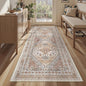 3x6 Runner Rug, Thin Entryway Non Slip Washable Rugs for Entryway, Runners for Hallways, Low Pile Vintage Soft Rugs for Living Room, Kitchen, Bedroom Rug(Orange,3'x6')