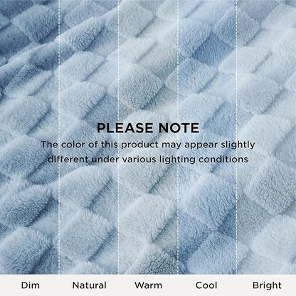 Bedsure GentleSoft Light Blue Throw Blanket for Couch - Checkered Fleece Blankets Gifts for Kids Girls, Cute Soft Cozy Throw for Bedroom Home Decor Gifts, 50x60 Inches