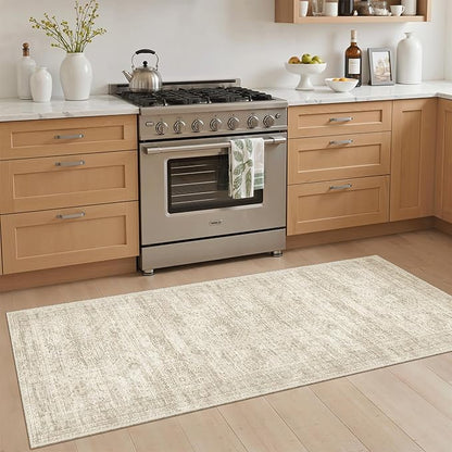 Runner Rug 2x5 Washable Non-Slip Kitchen Runner Rugs for Bathroom Laundry Room Beige Vintage Floor Carpet Runners for Hallway Entryway