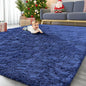 OLANLY 9x12 Machine Washable Large Area Rugs for Living Room, Bedroom, Soft Fluffy Shaggy Bedside Rug, Indoor Floor Carpet for Kids Girls and Boys, Dorms, Nursery, Home Decor Aesthetic, Navy Blue