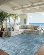 Latte&Fog 6x9 Area Rugs for Living Room Bedroom, Blue Modern Abstract Neutral Washable Rug, Boho Non Slip Low Pile Carpet for Dining Room, Dorm, Classroom, College Dorm, Farmhouse and Kids Room - Blue