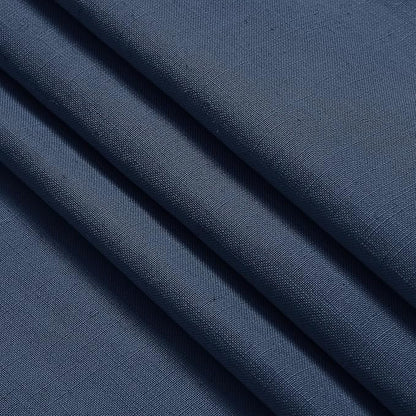 Denim Blue Linen Curtains 72 Inch Length for Living Room Sheer Lightweight Door Drapes 2 Panels Set for Kids Bedroom Light Filtering Back Tab Rod Pocket Curtain for Kitchen Protect Privacy 52x72