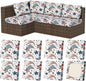 8Pcs Stretch Patio Cushion Covers, Outdoor Couch & Sofa Replacement Slipcovers for Patio Furniture Cushion Covers, Washable Reusable Furniture Protector