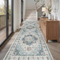 Madane Hallway Rug 3x10, Kitchen Rugs Washable Entryway Rug Vintage Kitchen Runners Non Slip Indoor Area Rug Farmhouse Carpet Runner for Bathroom Living Room Bedroom, Blue