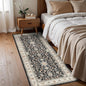 Washable 3x7 Kitchen Runner Rug: Non-Silp Runners Mat for Entryway Bathroom Indoor Entry Hallway Bedroom Laundry Soft Low Pile Distressed Carpet (Black, 3X7)