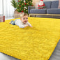 OLANLY Area Rugs for Living Room Bedroom, Machine Washable 4x5.9 ft Soft Fluffy Shaggy Bedside Rug, Indoor Floor Carpet for Kids Girls and Boys, Dorms, Nursery Rooms, Home Decor Aesthetic, Yellow