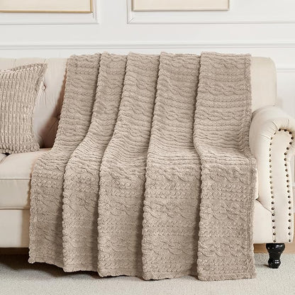 50x70 Inch Brown Throw Blanket - Soft & Fluffy Fleece, Cute & Aesthetic, Perfect for Sofa, Couch, Chair, Bed, Living Room & Bedroom, All-Season Use, Plush & Cozy Decorative Blanket